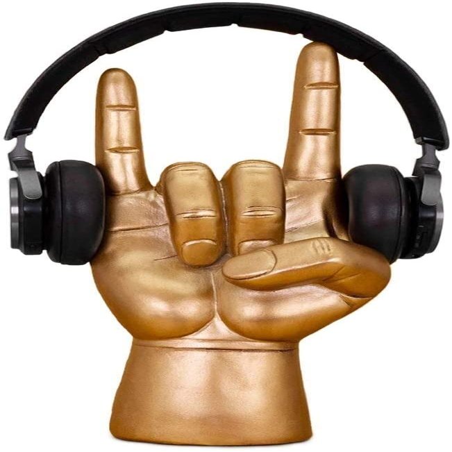 Pkfinrd Headphone Stand | Rockin Headset Stand & Headphone Holder | Jewelry Organizer for Room Decor | Rockstar Desk Organizer Headset Holder | Gaming Headphone Stand (Style : Rock On)