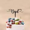Happy Father's Day Cake Topper Acrylic Black Cake Topper Dad Love Heart Father's Day Cake Decor Father Day Gift Father's Day Birthday Cake Decoration Dad Party Supplies view 2