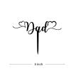 Happy Father's Day Cake Topper Acrylic Black Cake Topper Dad Love Heart Father's Day Cake Decor Father Day Gift Father's Day Birthday Cake Decoration Dad Party Supplies view 4