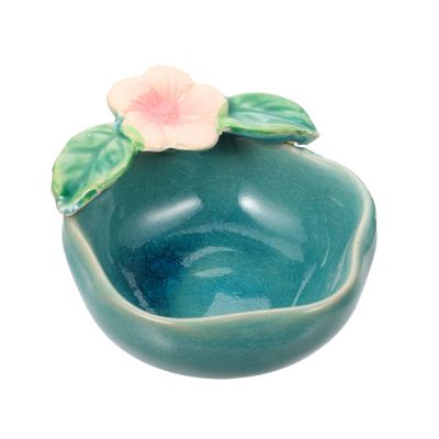 Healifty Ceramic Essential Oil Dish 3.54X2.95X1.37 Inches Spa Aroma Tray for Aromatherapy and Facial Mixing Bowl Use