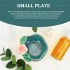 Healifty Ceramic Essential Oil Dish 3.54X2.95X1.37 Inches Spa Aroma Tray for Aromatherapy and Facial Mixing Bowl Use view 2