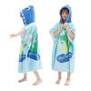 BANGSAUR Kids Hooded Towel Bath Beach Soft Cotton Towels Boys Absorbent Pool Wrap with Hood Baby Toddler Poncho Robe(Surfing Crocodile,5-9Years/Height:43"-51") view 1
