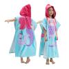 BANGSAUR Kids Hooded Towel Bath Beach Soft Cotton Towels Girls Absorbent Pool Wrap with Hood Baby Toddler Poncho Robe (Purple Mermaid,9-12Years/Height:49"-59") view 1