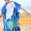 BANGSAUR Kids Hooded Towel Bath Beach Soft Cotton Towels Girls Absorbent Pool Wrap with Hood Baby Toddler Poncho Robe (Purple Mermaid,9-12Years/Height:49"-59") view 4