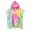 BANGSAUR Kids Hooded Towel Bath Beach Soft Cotton Towels Girls Absorbent Pool Wrap with Hood Baby Toddler Poncho Robe(Pink Mermaid,3-4Years/Height:33"-43") view 1