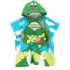 BANGSAUR Kids Hooded Towel Bath Beach Soft Cotton Towels Boys Absorbent Pool Wrap with Hood Baby Toddler Poncho Robe(Green Dinosaur,3-4Years/Height:33"-43") view 1