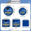 2026 Graduation Party Supplies Tableware Set - 200 Pcs Blue Gold Graduation Plates and Napkins Class of 2026 Disposable Dinnerware for College High School Congrats Grad Party Favors, Serve 50 view 3