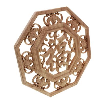 Flower Wood Carving China's Wind Wood Carved Corner Applique Frame Wall Doors Cabinet Furniture Decor Figurines 20X20cmcm