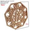 Flower Wood Carving China's Wind Wood Carved Corner Applique Frame Wall Doors Cabinet Furniture Decor Figurines 20X20cmcm view 2