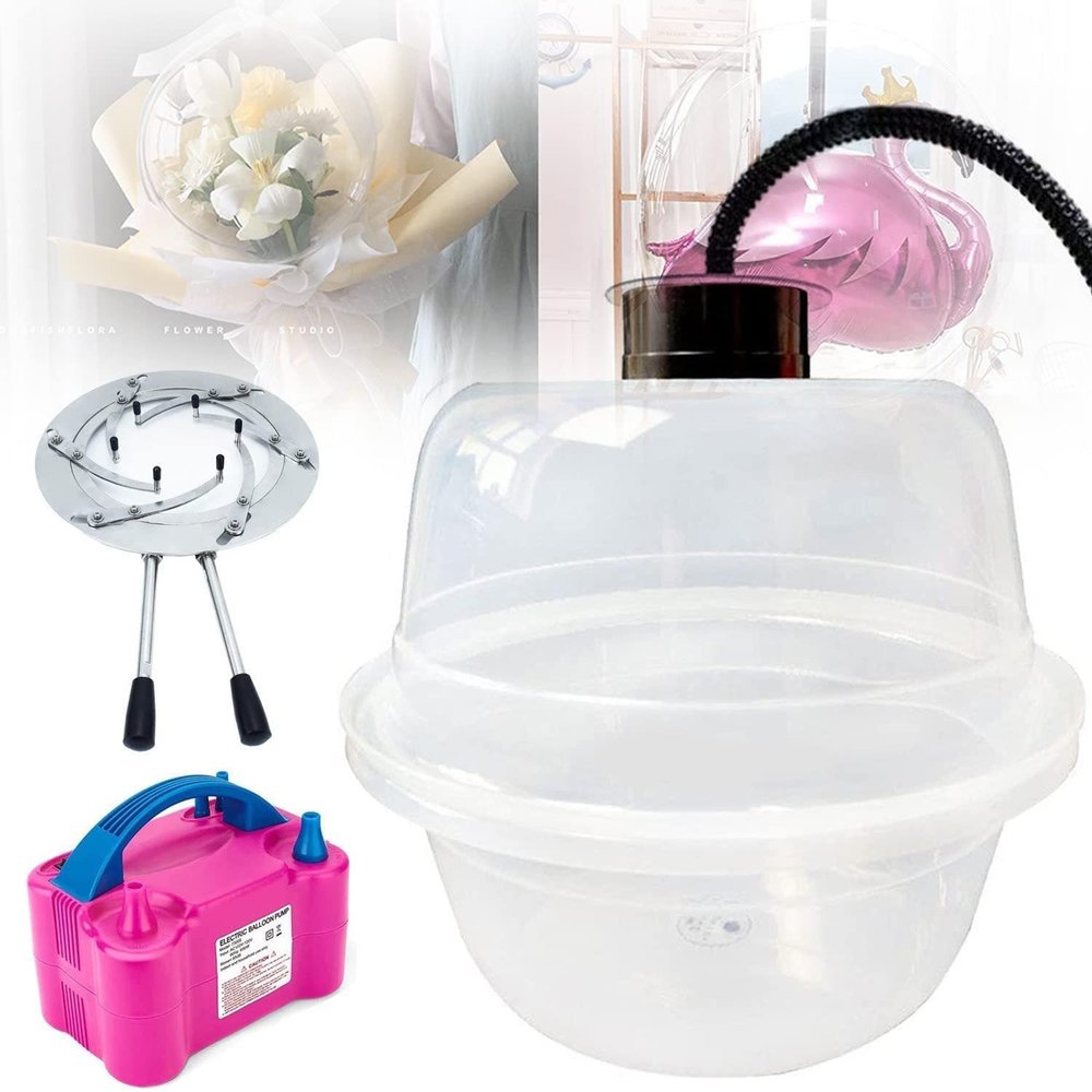 GBHJJ Balloon Stuffing Machine,18.1 Inch Gift Wrapping Machine, with Balloon Pump for Balloon Rose Bouquet Wedding Christmas Birthday Party Gift Art Balloons Filling Decoration Supply,White