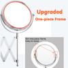 Welllink 7Inch Wall Mounted Double Sided Mirror, Accordion Makeup Mirror with 1X/7X Magnification, Chrome Finish, High-Definition Glass, Space Saving Screw Mount view 3