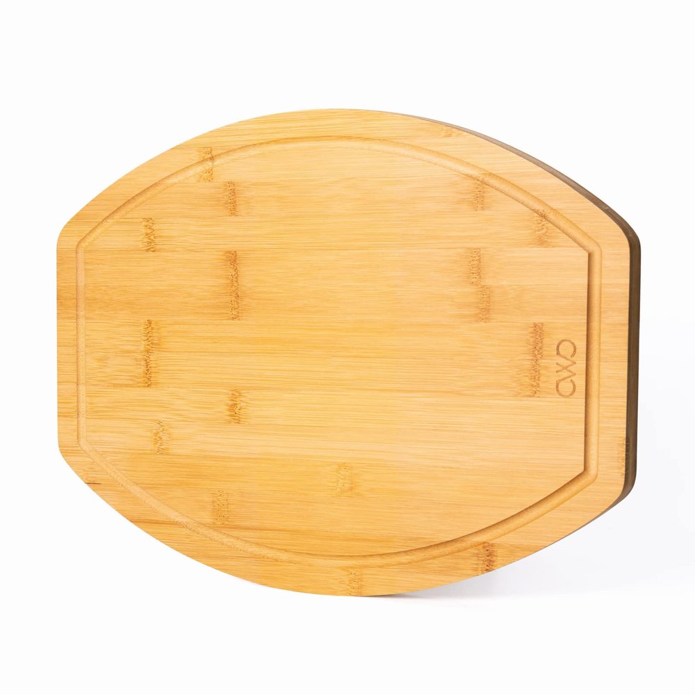 COOK WITH COLOR Bamboo Cutting Board - Kitchen Cutting Board - Strong Heavy Duty Bamboo Chopping Boards for Kitchen, Single Rounded
