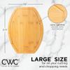 COOK WITH COLOR Bamboo Cutting Board - Kitchen Cutting Board - Strong Heavy Duty Bamboo Chopping Boards for Kitchen, Single Rounded view 2
