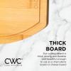 COOK WITH COLOR Bamboo Cutting Board - Kitchen Cutting Board - Strong Heavy Duty Bamboo Chopping Boards for Kitchen, Single Rounded view 4