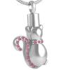LiHiFG Crystal Cat Urn Pendant Funeral Cremation Jewelry Cat Pendant Pet Memorial Urn Necklace for Ashes view 1