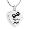 LiHiFG Pet Ashes Memorial Pendant Stainless Steel Cremation Keepsake Memorial Urn Necklace - Memorial Ash Keepsake view 1