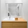 Angoily Wood Organizer Box Wood Compact Storage Organizer Bin Bathroom Countertop Storage Bin 4 Compartment Basket for Kitchen Cabinet view 3
