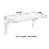 KFGDFD Wall Mounted Fold Down Table Wooden Floating Desk Suitable for Restaurants and Study Rooms Space Saving Computer Desk, 14 Sizes (Color : Beige, Size : 0.5x0.3m/1.64x0.98ft) view 2