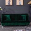 SFYZ HOME Velvet Armless Futon Slipcover,Stretch Silver Fox futon Cover, Modern Solid Color Sofa Bed Cover for for Futon Folding Bed Sofa (Purple,M-61-72.8in/155-185cm) view 4