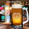 Best Dad Ever Etched on 25 oz Beer Mug Glass Unique New Dad Birthday Gift Idea for Dads, Fathers Day, Men, Him, Husband view 3