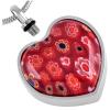 CCZUL Stainless Steel Murano Glass Flower Love Heart Urn Pendant Memorial Necklace Cremation Jewelry view 2
