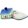 Polmedia Polish Pottery Butter Dish - Tooty Fruity Pattern Handmade in Boleslawiec Poland by Ceramika Artystyczna + Certificate of Authenticity view 2