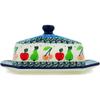 Polmedia Polish Pottery Butter Dish - Tooty Fruity Pattern Handmade in Boleslawiec Poland by Ceramika Artystyczna + Certificate of Authenticity view 3