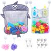 2 x Mesh Bath Toy Organizer + 6 Ultra Strong Hooks  The Perfect Bathtub Toy Holder & Bathroom or Shower Caddy  These Multi-use Net Bags Make Baby Bath Toy Storage Easy  For Kids & Toddlers view 1