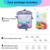 2 x Mesh Bath Toy Organizer + 6 Ultra Strong Hooks  The Perfect Bathtub Toy Holder & Bathroom or Shower Caddy  These Multi-use Net Bags Make Baby Bath Toy Storage Easy  For Kids & Toddlers view 4