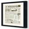 12x22 Matted Newspaper Frame - Black Wood - Acid Free Matting and UV Resistant Acrylic to Protect Your Newspaper from Yellowing Over Time - Made to Display Newspapers 12x22 Inches or 17x27 w/o the Mat view 1
