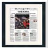 12x22 Matted Newspaper Frame - Black Wood - Acid Free Matting and UV Resistant Acrylic to Protect Your Newspaper from Yellowing Over Time - Made to Display Newspapers 12x22 Inches or 17x27 w/o the Mat view 2