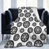 Auto Wheels Automobile Rubber Tire Car Wheel Fleece Blanket Bed Linen Sofa Blankets Throw Size 50"X40" for Yoga Mats Pillow Case view 1