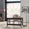ClosetMaid 3955 X-Frame Design Writing Desk or Console Table with Drawers, Black Walnut Wood view 2