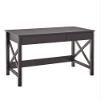 ClosetMaid 3955 X-Frame Design Writing Desk or Console Table with Drawers, Black Walnut Wood view 4