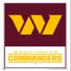 Trends International NFL Washington Commanders - Logo 22 Wall Poster, 22.375" x 34", White Framed Version view 1