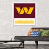 Trends International NFL Washington Commanders - Logo 22 Wall Poster, 22.375" x 34", White Framed Version view 2