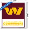 Trends International NFL Washington Commanders - Logo 22 Wall Poster, 22.375" x 34", White Framed Version view 3