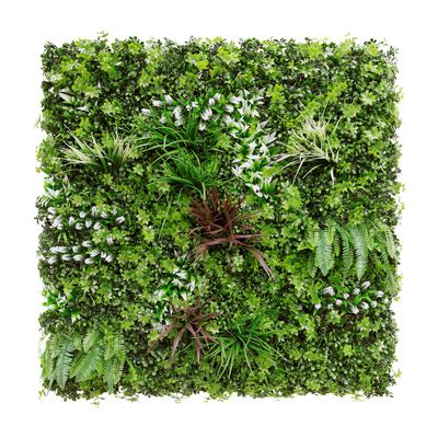 ECOOPTS 40"x40" Faux Ivy Privacy Fence Screen Artificial Boxwood Panels Topiary Hedge Plants for Indoor Outdoor Decoration, #5 Mixed Leave, 5 Packs