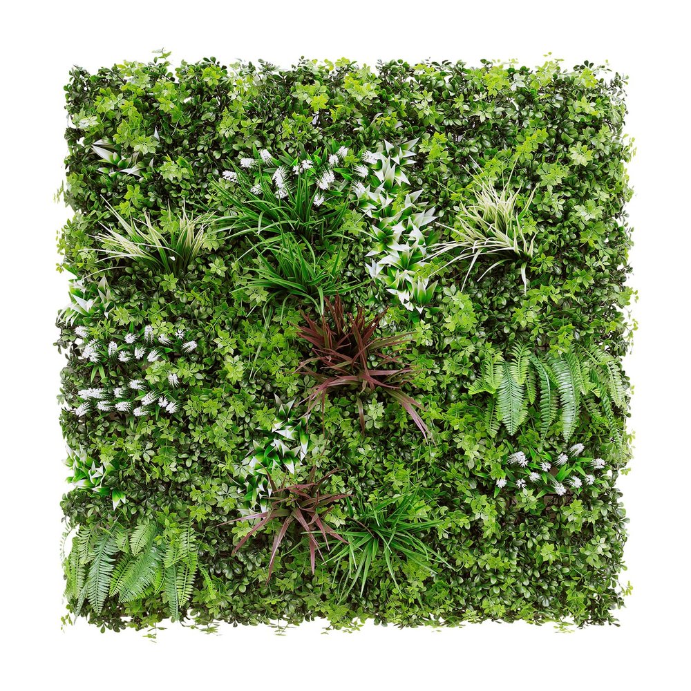 ECOOPTS 40"x40" Faux Ivy Privacy Fence Screen Artificial Boxwood Panels Topiary Hedge Plants for Indoor Outdoor Decoration, #5 Mixed Leave, 5 Packs