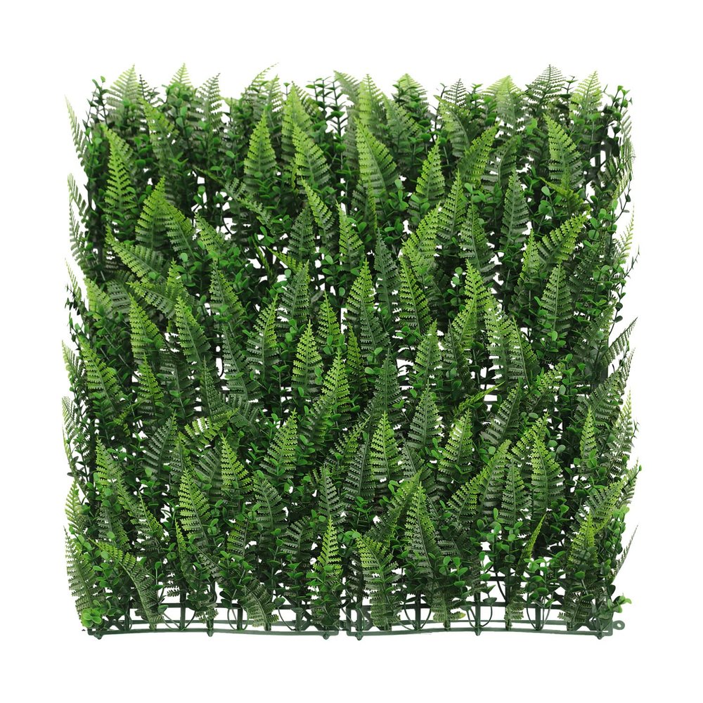 ECOOPTS 20"x20" Faux Ivy Privacy Fence Screen Artificial Boxwood Panels Topiary Hedge Plants for Indoor Outdoor Decoration, #10 Mixed Leaves, 23 Packs