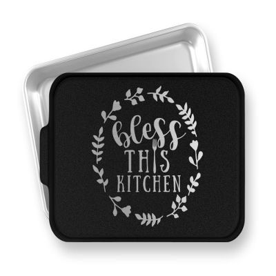 Engraved Cake Pan - Bless This Kitchen Cake Pan - Custom Engraved Cake Pan - Housewarming Gift - Baking Pan - Wedding Gift