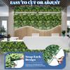 ECOOPTS 20"x20" Faux Ivy Privacy Fence Screen Artificial Boxwood Panels Topiary Hedge Plants for Indoor Outdoor Decoration, #6 Mixed Leaves, 30 Packs view 3