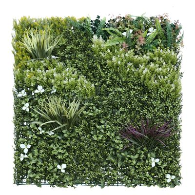 ECOOPTS 40"x40" Faux Ivy Privacy Fence Screen Artificial Boxwood Panels Topiary Hedge Plants for Indoor Outdoor Decoration, #4 Mixed Leave, 8 Packs