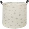 HUAYEE Round Star Pattern Laundry Hamper Storage Basket Fabric Material Storage Hamper Organization Basket, Storage Bin, Gift Box with Handles for Room view 1