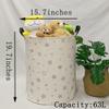 HUAYEE Round Star Pattern Laundry Hamper Storage Basket Fabric Material Storage Hamper Organization Basket, Storage Bin, Gift Box with Handles for Room view 2