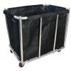 Graywlof Industrial Commercial Large Rolling Laundry Cart, Heavy Duty Canvas Hamper, 11.5 Bushel, 260LBS Load, Wheeled, Black view 1