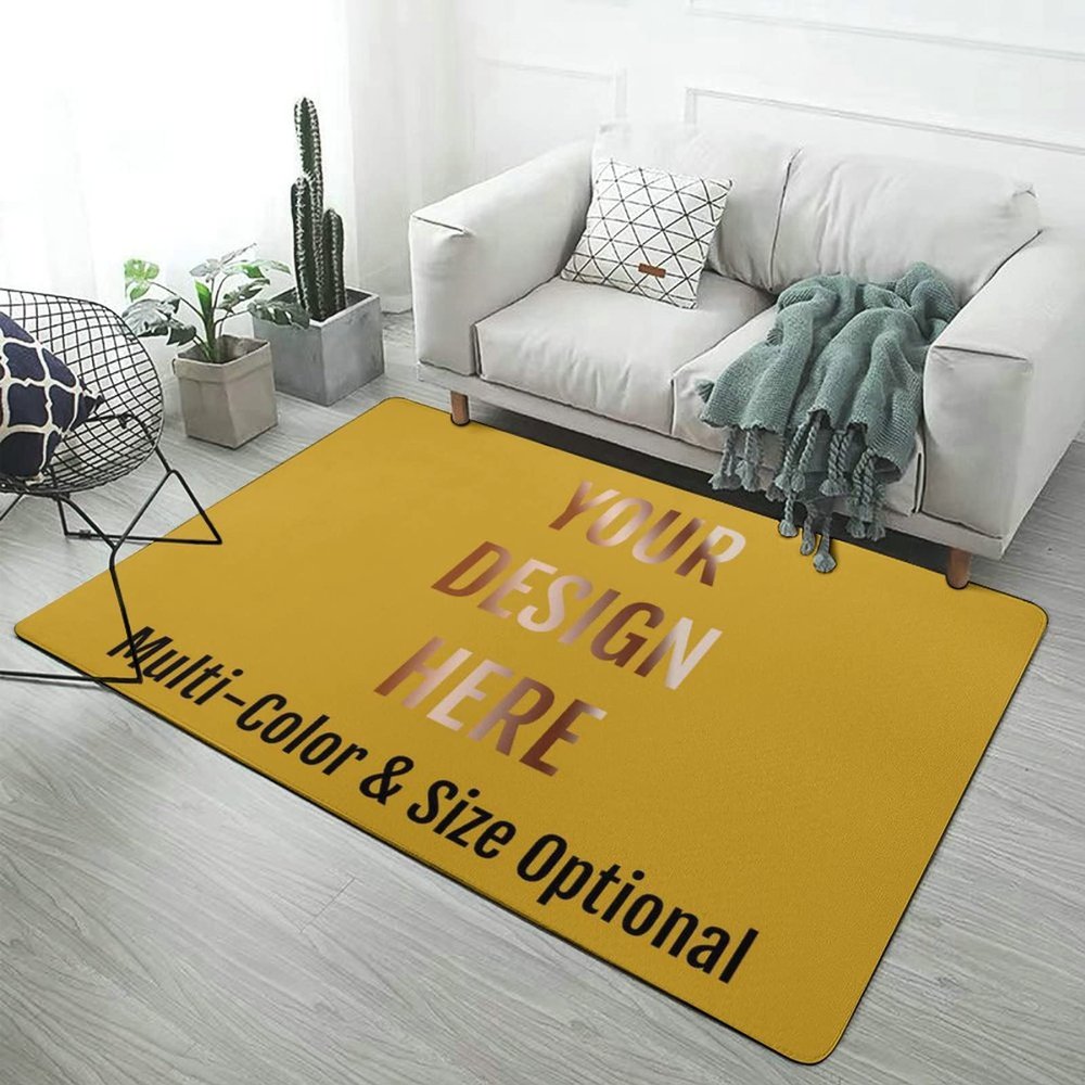 Personalized Carpet Custom Area Rug Floor Mat with Photos,Text,Logo Non-Slip for Bedroom,Kitchen,Dining Room,Bathroom,Dorm,Baby Room,Living Room,Dresser,Vacation Home,Guest Room,59Lx39.4 W