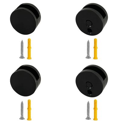 Ackron 4 Pcs Brass Mirror Holders, Mirror Clips, Mirror Mounting Clips for Dresser Bathroom Round Shape Wall-Mounted Mirrors Bracket Walls Fixed Fitting 5-11mm Thick Mirror Glass Hanging Clips