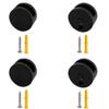 Ackron 4 Pcs Brass Mirror Holders, Mirror Clips, Mirror Mounting Clips for Dresser Bathroom Round Shape Wall-Mounted Mirrors Bracket Walls Fixed Fitting 5-11mm Thick Mirror Glass Hanging Clips view 1