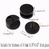 Ackron 4 Pcs Brass Mirror Holders, Mirror Clips, Mirror Mounting Clips for Dresser Bathroom Round Shape Wall-Mounted Mirrors Bracket Walls Fixed Fitting 5-11mm Thick Mirror Glass Hanging Clips view 2